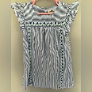 Toddler Girl Blue and White Vineyard Vines Dress